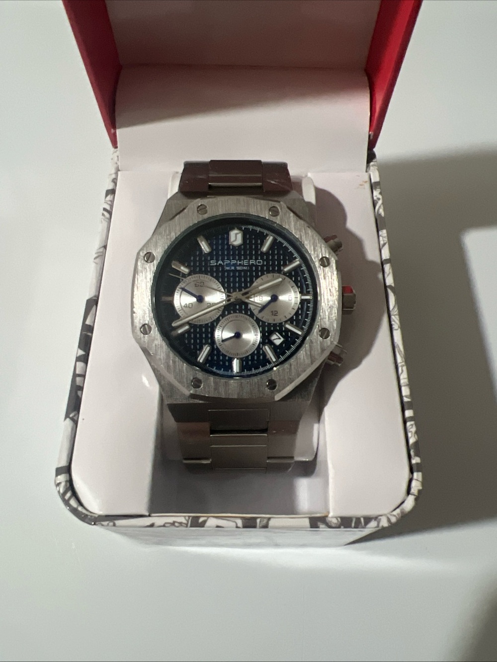 Sapphero men’s watch clean with new battery
